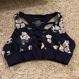 Maurices Navy Floral Strappy Bra
